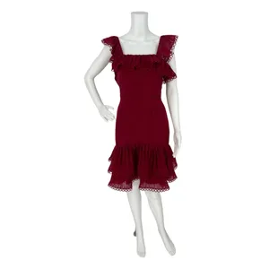 Keepsake The Label Women’s Too Close‎ Red Ruffle Sheath Mini Dress XS $190 thumbnail 5