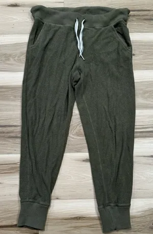 Aerie Green Fuzzy Sweatpants Women’s Medium thumbnail 1