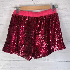 Jess Lea Pink Sequin Shorts women's size small thumbnail 2