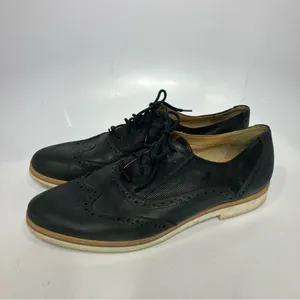 Geox‎ Respira dark navy blue oxford derby wingtip shoes women’s size 41 leather thumbnail 4