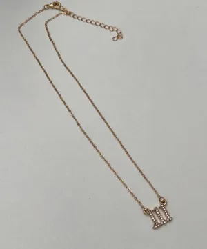 Dainty Gold Chain Angel Number Necklace thumbnail 5