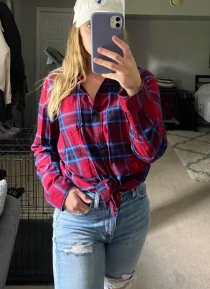 Old Navy Plaid Flannel Shirt thumbnail 3