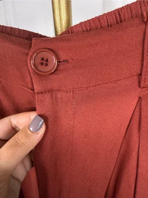 ReGeneration Celebrity Pink Rust Wide Leg Trousers Size L High Rise thumbnail 6