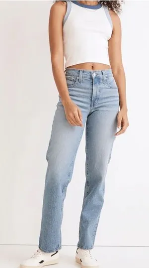 Madewell the Mid Rise Perfect Vintage Straight Jeans thumbnail 1