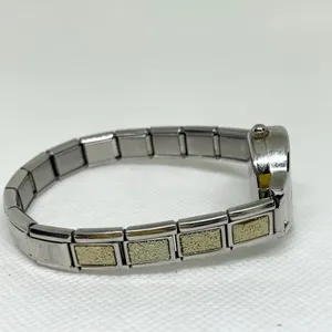 Women’s quartz analog watch 22mm round case stretch band size 6.5” running thumbnail 4