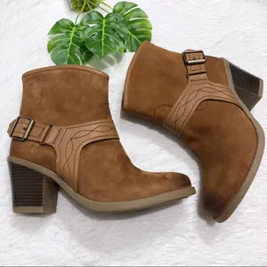 Earth Leather Suede Ankle Boot Lina Arlington Cowgirl Size 8‎ Western Boho thumbnail 2