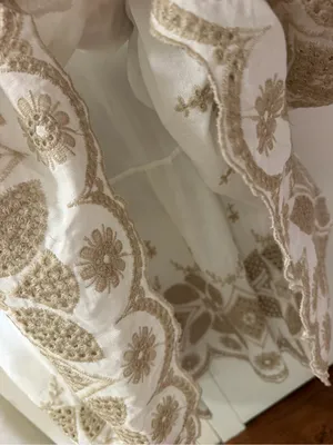 Illa Illa White and Tan Pattern Tiered Maxi Skirt and Top Set thumbnail 10