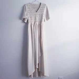 Anthropologie Roolee Ruched Bust V-Neckline Mock Wrap Midi Dress thumbnail 2