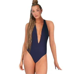 Maaji Reversible Cheeky Cut Plunge One‎ Piece Swimsuit Small thumbnail 2