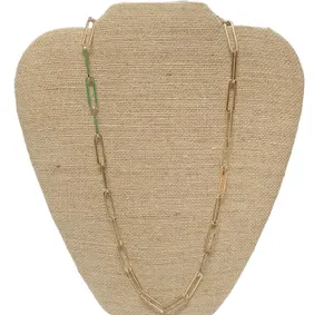 SUGARFIX BaubleBar Nickel Free Paperclip Chain Link Statement Necklace Gold Tone thumbnail 1
