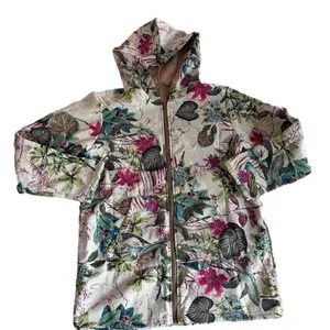 Women's Floral Print Zip Up Hoodie Size Large #260234 thumbnail 1