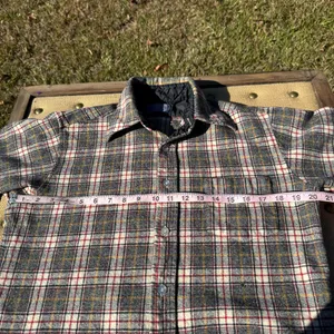 Pendleton Plaid Pure Virgin Wool Shirt Jacket Medium Made in USA Vintage thumbnail 5