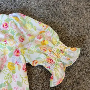 Simple Retro Womens Kora Floral Maxi Dress With Faux Pearl Buttons Sz Small thumbnail 7