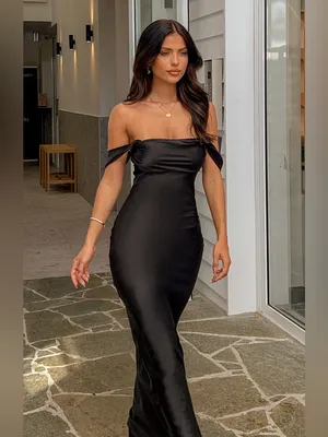 Beginning Boutique Ella Black Off Shoulder Formal Maxi Dress Size 4 New with tag thumbnail 7