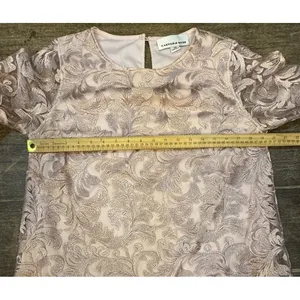 NWT Caroline Rose Size XS Bella Soiree Bell Sleeve Swing Dress ‎ $448 New Lace thumbnail 8