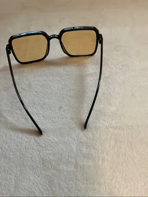 Black Frame Sunglasses with Yellow Tinted Lenses thumbnail 3