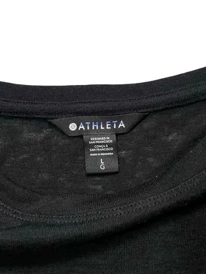 Athleta Breezy Black Serene Modal Blend Relaxed Boxy Top thumbnail 3