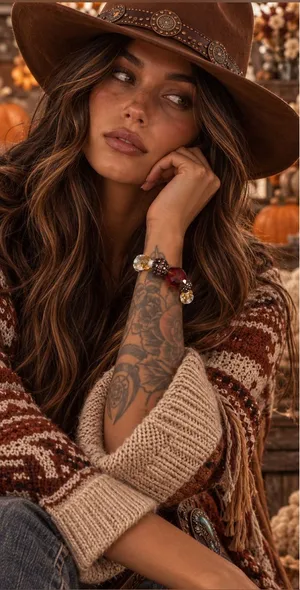 Boho Western Chic Handmade Wrap Bracelet thumbnail 1
