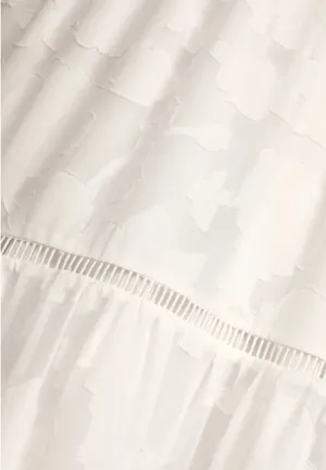 Lulu’s Float to Love White Jacquard Smocked Tie-Strap Midi Dress thumbnail 4