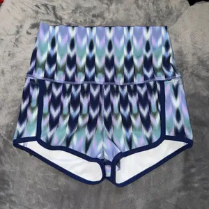 FP Movement Island Time Printed Shorts M Blue Ikat High Rise Activewear Gym thumbnail 3
