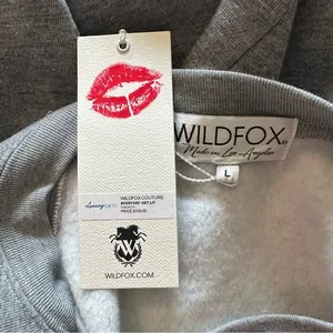 Wildfox Gray Hanukkah Cozy Girl Sweater Everyday Get Lit Menorah Graphic Large‎ thumbnail 6