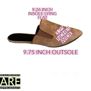 Jenni Kayne Handcrafted Cognac Brown Suede Leather Slide Mule Slides (36) thumbnail 10