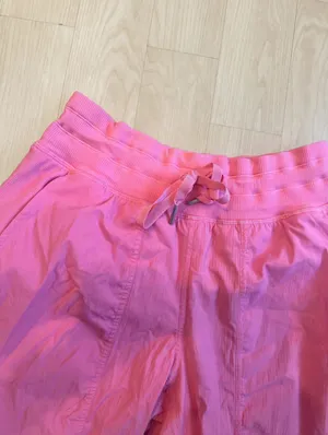 Lululemon Women's Pink Drawstring Joggers Size 4 Cuffed Ankles thumbnail 3