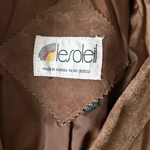 Vintage Le Soleil Genuine Suede Brown Jacket 70s 80s Western Boho Size Small thumbnail 4