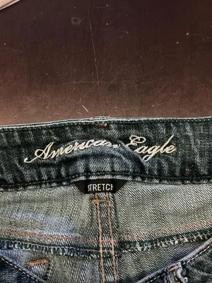 American Eagle Outfitters Shorts Womens 2 Blue Denim Stretch Cutoff Raw Hem thumbnail 3