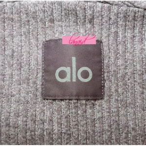 Alo Muse Hoodie Raisinette Heather Ribbed Violet Hood Sweater Hooded Sweatshirt thumbnail 6