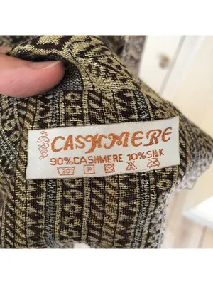 Cashmere EUC Women's Gold Black Scarf from Prague 90% Cashmere 10% Silk thumbnail 5