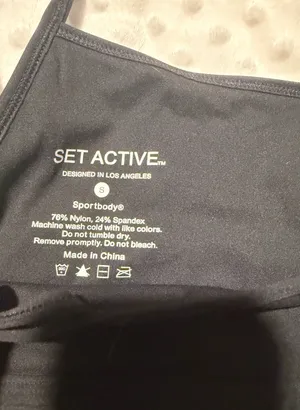 SET Active Sportbody Tie Bra Black | Size S thumbnail 4