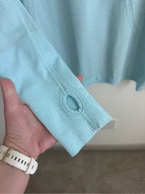 Lululemon Swiftly Tech Long Sleeve Crewneck Top Light Blue Thumbholes Women's 10 thumbnail 6