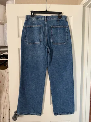 Reformation Alyssa Stretch High Rise Wide Leg Cropped Jeans thumbnail 7