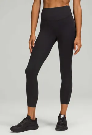 Lululemon Sz 2 Base Pace High-Rise Running Tight 25" In Black Nulux‎ W5DKHS thumbnail 1