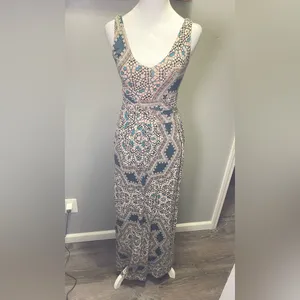 Anthropologie Maeve Women's Jantina Mosaic Print Maxi‎ Dress Size XSmall thumbnail 3