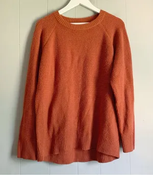 Old Navy SoSoft Orange Sweater L thumbnail 1