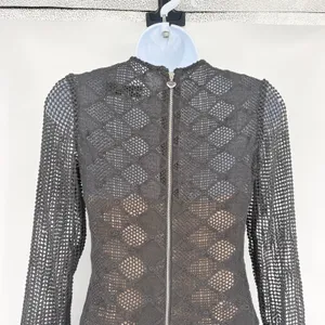 Blessed are the Meek Barbados Crochet Mini Dress Sz 0 Whimsigoth HOCO Festival thumbnail 7