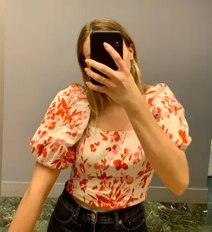 Banana Republic Puff Sleeve Top thumbnail 1