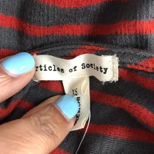 ARTICLES OF SOCIETY | Square Neck Striped Tank Top Sz XS thumbnail 6