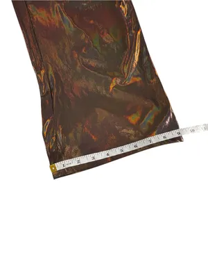 Sincerely Jules Metallic Bronze Lame Wide Leg High Rise Pants NWT M Iridescent thumbnail 12