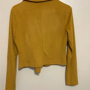 Windsor Mustard Faux Suede Lace Up Moto Jacket Cropped Medium thumbnail 8