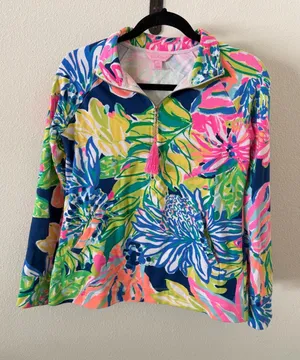Lilly Pulitzer Skipper Popover Quarter Zip in Rare Print thumbnail 1
