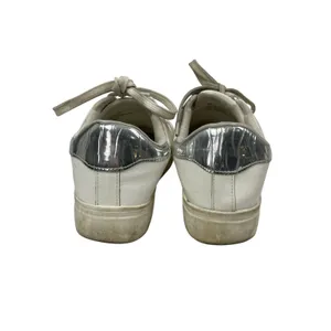 Aldo Women's White Leather Crystal Bow Lace Up Low Top Sneakers Shoes Size 8 thumbnail 3