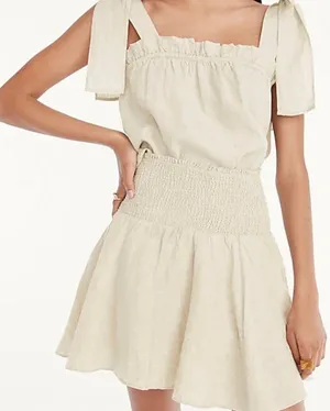 J. Crew Linen Mini Skirt thumbnail 1