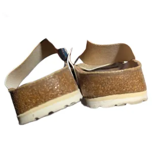 Birkenstock Birki's Gold Glitter Double Strap Cork Footbed Slide Sandals 36 5 N thumbnail 3