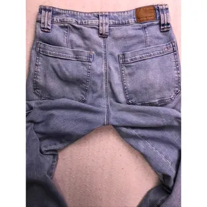 American Eagle Cargo Jeans Women 2 Blue Super High Rise Baggy Wide Leg Stretch thumbnail 12
