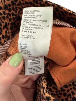 Anthropologie Kalea Cheetah Animal Print High Rise Trouser Joggers Pants XS thumbnail 7