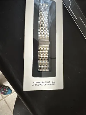 Gold and Silver Two-Tone Metal Watch Band for Apple Watches NWT thumbnail 3