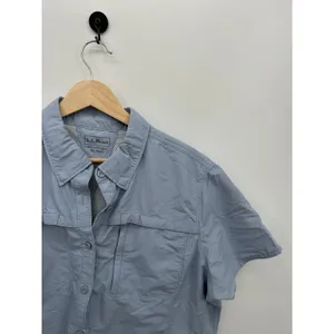 L.L. Bean Blue Button‎ Front Shirt Women XL Fishing Vented Outdoors Lightweight thumbnail 4